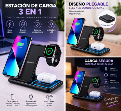 Estación de carga 3 en 1 YOXINTA - características