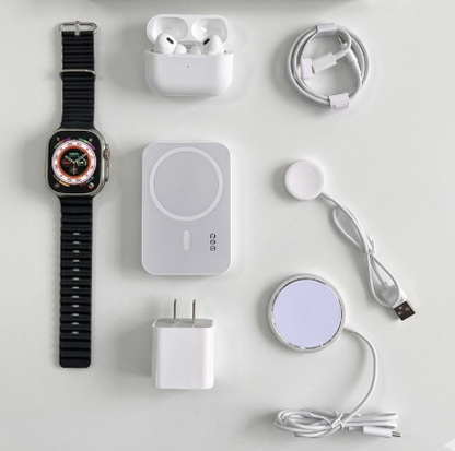 Kit X8 accesorios desplegados sobre fondo blanco