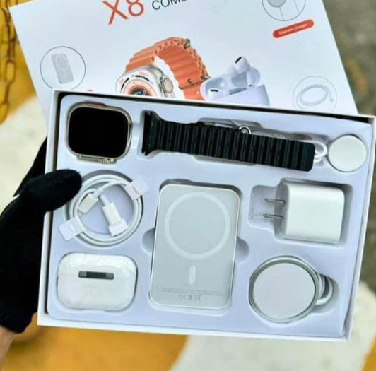 Kit X8 con correa negra y todos los accesorios